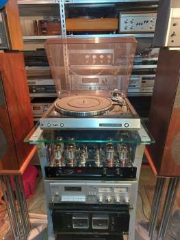 Preview: DUAL 714 Q  mit Ortofon UMB 60 direct drive Strobo Halbautomat Front silber